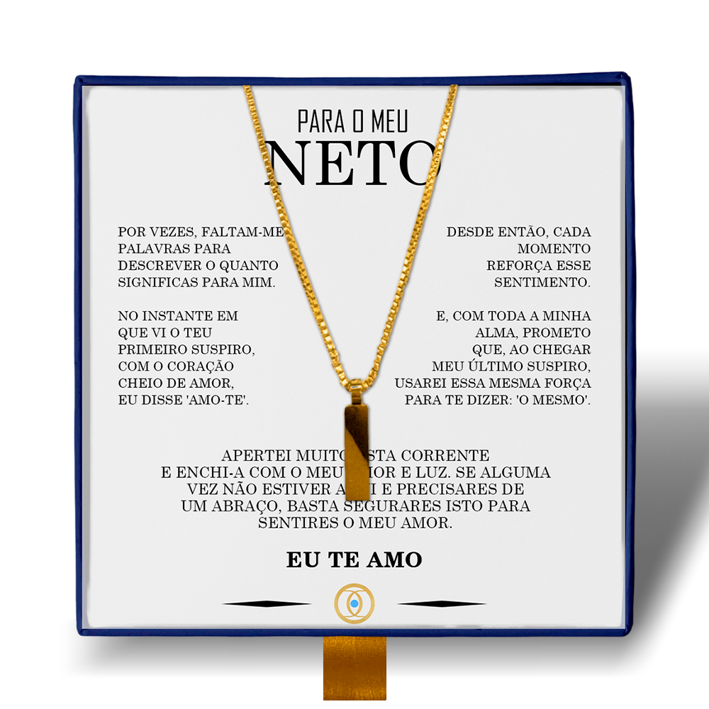 Para Meu Neto - Colar Americano Banhado a Ouro 18k