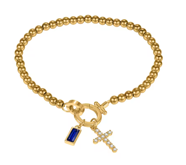 The Birthstone Cross Bracelet