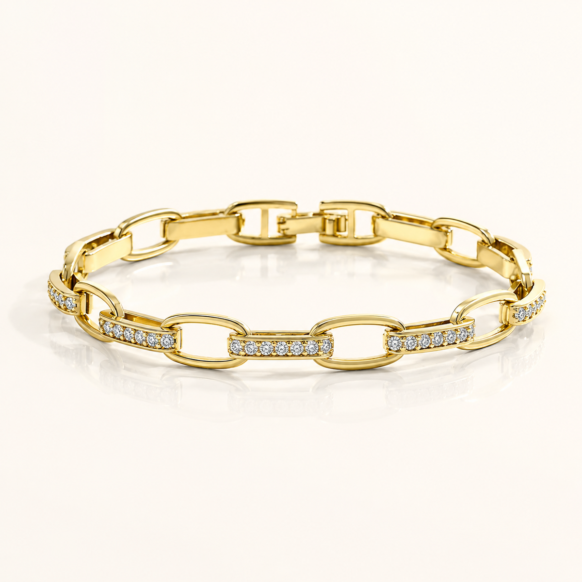 The Diamond Paperclip Bracelet