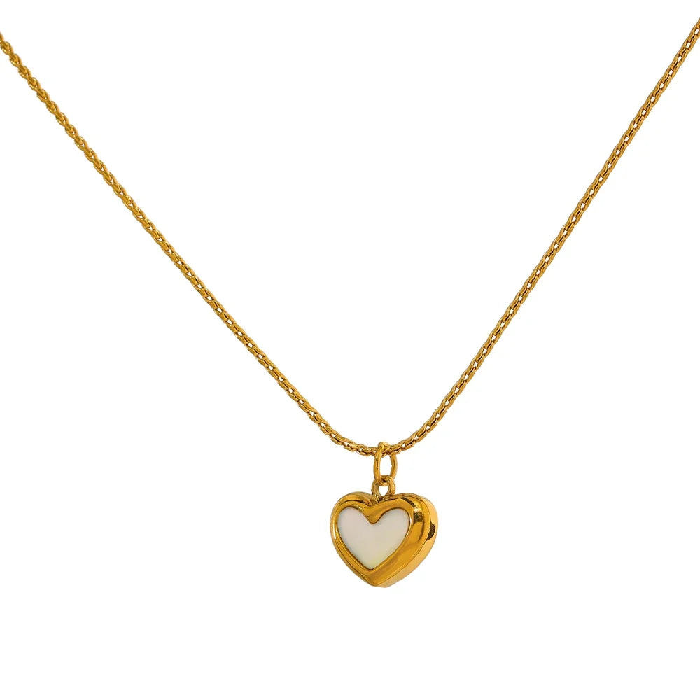For My Mother · 18k Gold-Plated Pearl Heart Necklace