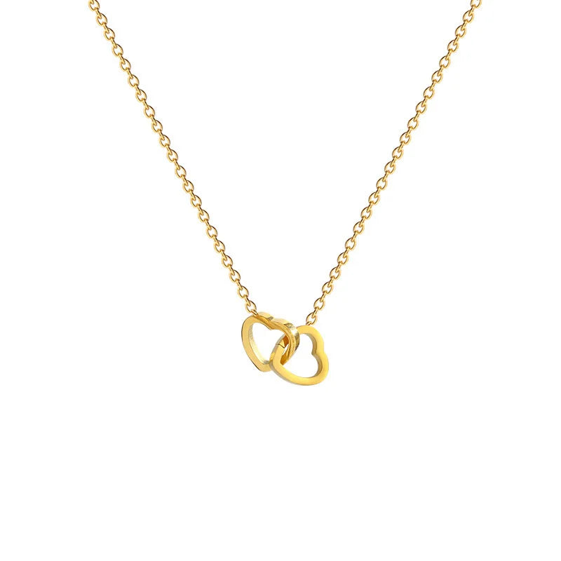 For My Mother · 18k Gold-Plated Interlocking Hearts Necklace
